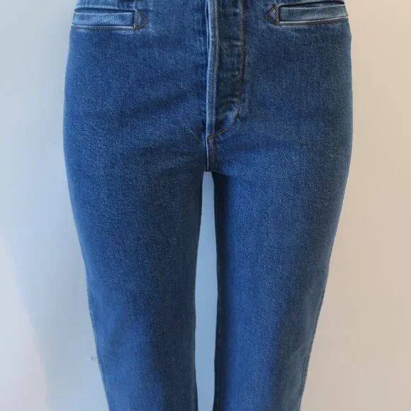 NWT Women Doen (Item- 37) Blue Rousseau Wash High-Rise Button-Fly Nikita Jean 27 - Picture 4 of 13